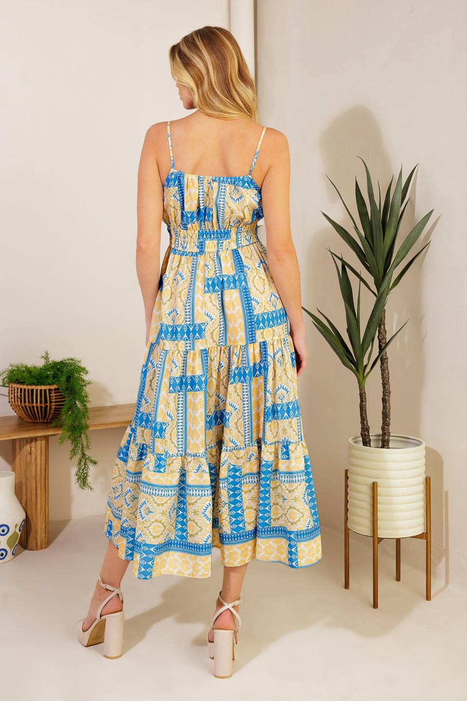 MAKING A WISH WOVEN MIDI DRESS Flying Tomato